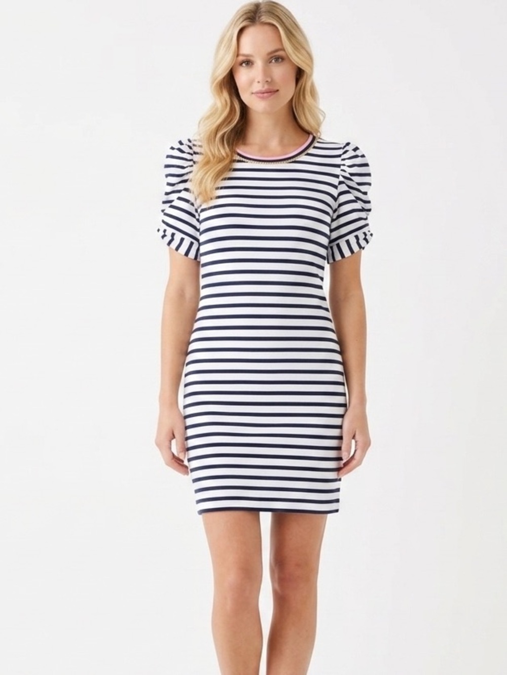 Lilly Pulitzer Anabella Dress in the High Tide Navy Perfect Stripe XS